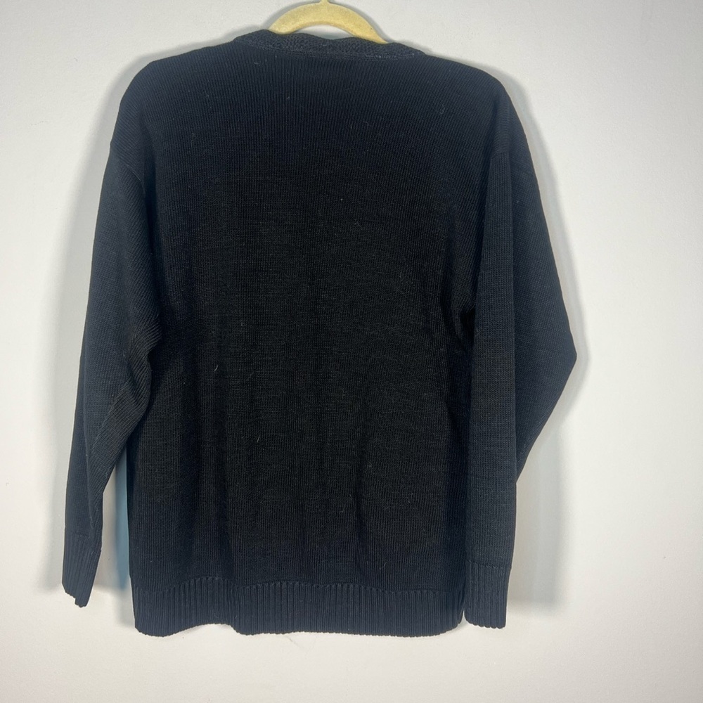 Vintage Norton McNaughton Floral V-Neck Sweater Large - Picture 6 of 6